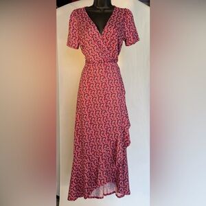 NWT Petite Floral Pink Midi Dress from Short Story